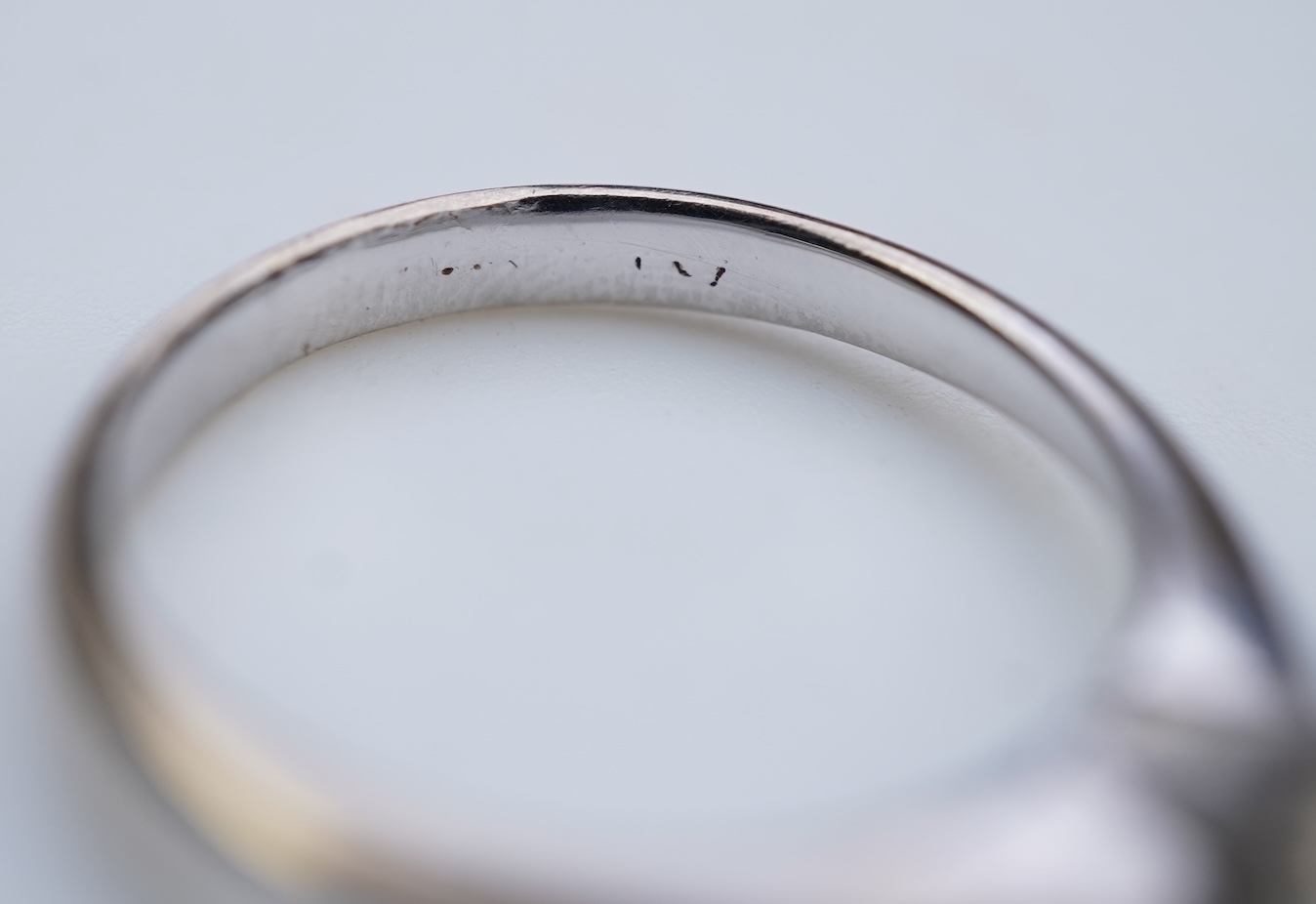 A diamond solitaire ring